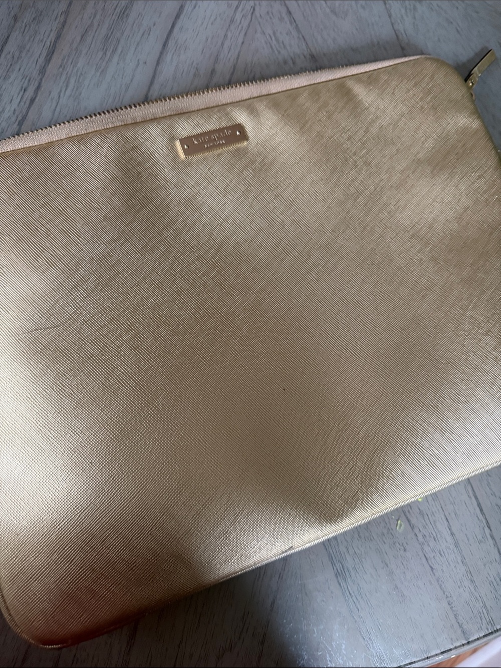 kate spade Metallic Gold laptop bag